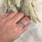 Rope & Plain Stacked Band 925 Sterling Silver Ring