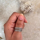 Rope & Plain Stacked Band 925 Sterling Silver Ring