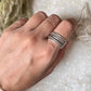 Rope & Plain Stacked Band 925 Sterling Silver Ring