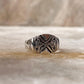 Vintage Engraved Signet 925 Sterling Silver Ring