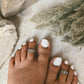 Handcrafted rawa design toe ring in pure silver