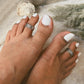 Boho tribal toe ring with beaded rawa work