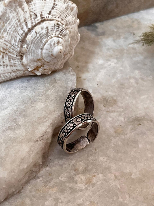Adjustable kacchua design toe ring in pure 925 sterling silver