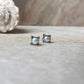 Fresh Water Pearl Boho Rawa Round Studs 925 Sterling Silver Earrings