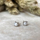 Fresh Water Pearl Boho Rawa Round Studs 925 Sterling Silver Earrings