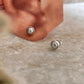 Fresh Water Pearl Plain Round Studs 925 Sterling Silver Earrings