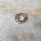 Stylish sterling silver three-band rolling design ring  
