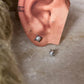 Fresh Water Pearl Boho Rawa Round Studs 925 Sterling Silver Earrings