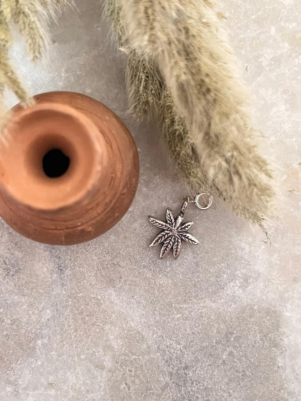 925 sterling silver yin yang and hemp combo charm pendant 