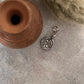 Unique hemp leaf and yin yang combo charm pendant in silver