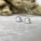 Fresh Water Pearl Plain Round Studs 925 Sterling Silver Earrings