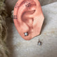 Fresh Water Pearl Boho Rawa Round Studs 925 Sterling Silver Earrings