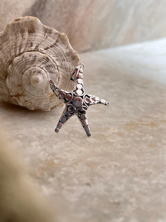 Star Fish/ Beach 925 Sterling Silver Pendant