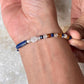 Lapis lazuli, Moonstone, Citrine & Pearl 4mm Round Handcrafted 925 Sterling Silver Bracelet