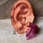 Delicate 925 sterling silver flower studs with white CZ shine