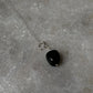 Elegant dark green aventurine tumble pendant in sterling silver  