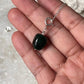 Minimalist green aventurine dark crystal sterling silver pendant
