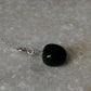 Boho style green aventurine dark tumble pendant silver  