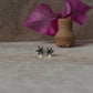 Rawa Flower Green Cz Stone Studs 925 Sterling Silver Earrings