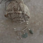 Lunar Garden- Aquamarine Butterfly, Tumble & Clear Quartz Moon Charms 925 Sterling Silver Necklace