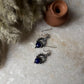 Lapis Boho Crown 925 Sterling Silver Earrings