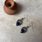 Lapis Boho Crown 925 Sterling Silver Earrings