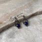 Lapis Boho Crown 925 Sterling Silver Earrings