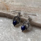 Lapis Boho Crown 925 Sterling Silver Earrings