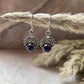 Lapis Boho Crown 925 Sterling Silver Earrings