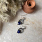 Lapis Boho Crown 925 Sterling Silver Earrings