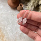 Handcrafted sterling silver hook earrings with rose quartz  