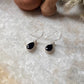 Black Onyx Tiny Pear Hook 925 Sterling Silver Earrings