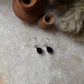 Black Onyx Tiny Pear Hook 925 Sterling Silver Earrings