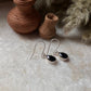 Black Onyx Tiny Pear Hook 925 Sterling Silver Earrings