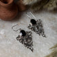 925 silver statement earrings with black onyx gemstone