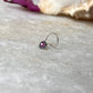 Tribal rawa pink CZ stone wired back 925 sterling silver nose pin  