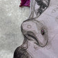 Tribal Rawa Pink Cz Stone Wired Back 925 Sterling Silver Nose pin