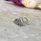 Tribal rawa white CZ stone wired back 925 sterling silver nose pin  