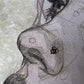 925 sterling silver wired back nose pin with pink CZ stone  
