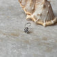 Tribal Rawa White Cz Stone Wired Back 925 Sterling Silver Nose pin