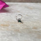 Tribal Rawa Green Cz Stone Wired Back 925 Sterling Silver Nose pin