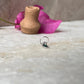 Tribal Rawa Green Cz Stone Wired Back 925 Sterling Silver Nose pin