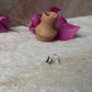 Tribal Rawa White Cz Stone Wired Back 925 Sterling Silver Nose pin
