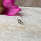 Tribal Rawa White Cz Stone Wired Back 925 Sterling Silver Nose pin