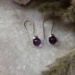  Amethyst round cut gemstone hook earrings in 925 sterling silver