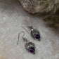 Amethyst Boho Rawa Hook 925 Sterling Silver Earrings