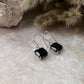 Black Onyx Vintage Cushion Cut 925 Sterling Silver Earrings