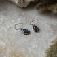 Natural labradorite gemstone pear hook 925 silver earrings