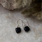 Black Onyx Vintage Cushion Cut 925 Sterling Silver Earrings