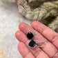 Black Onyx Vintage Cushion Cut 925 Sterling Silver Earrings